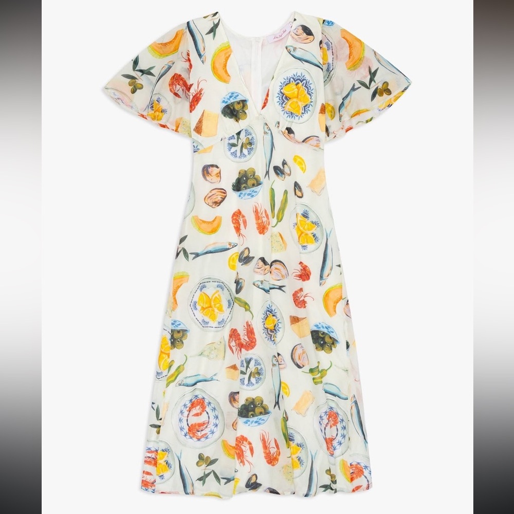 Lisa Says Gah Colorful Print Midi Dress